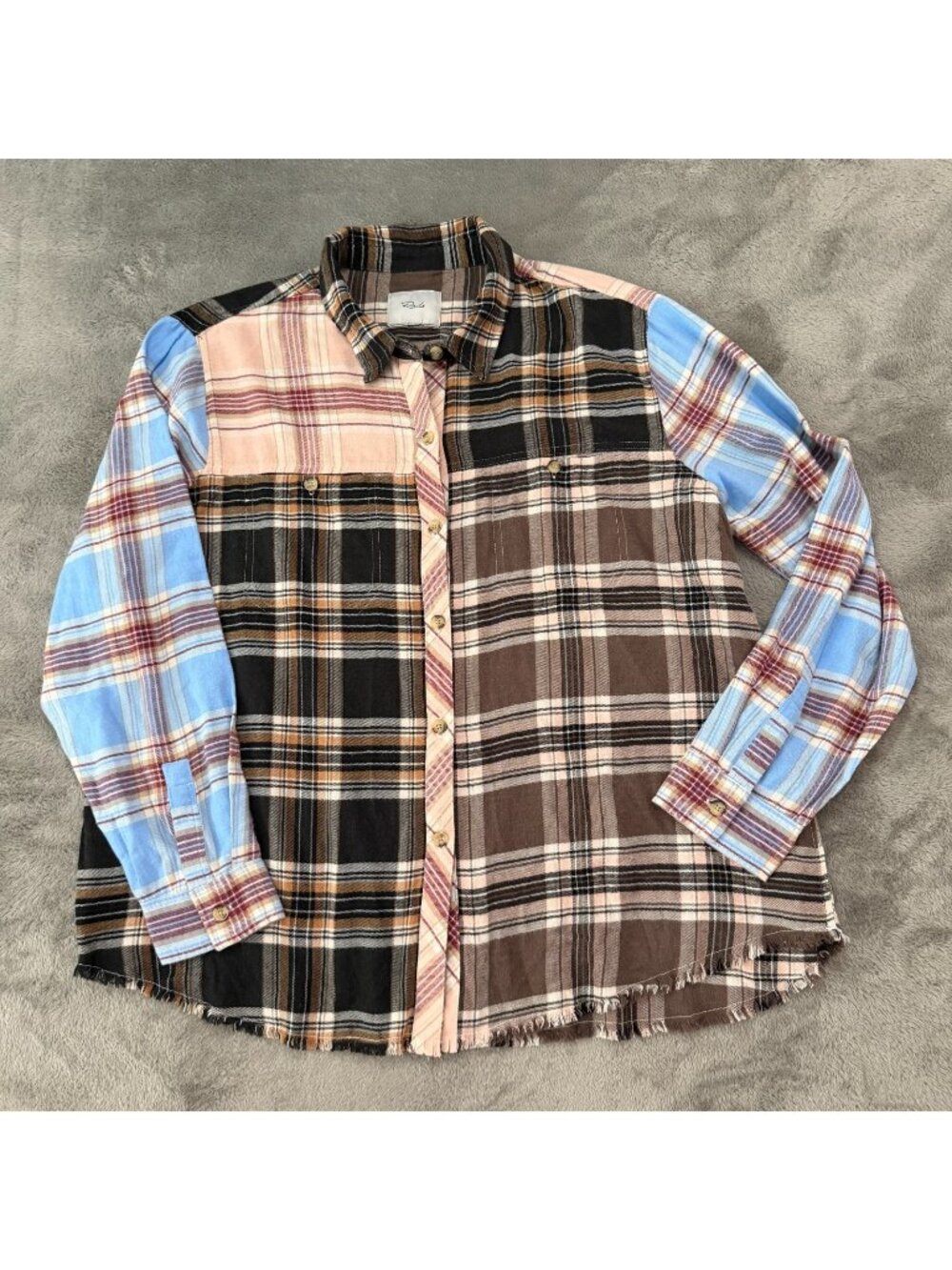 Rails Brando Chelsea Plaid Long Sleeve Button Up Shirt 1X 2X *See Measurements